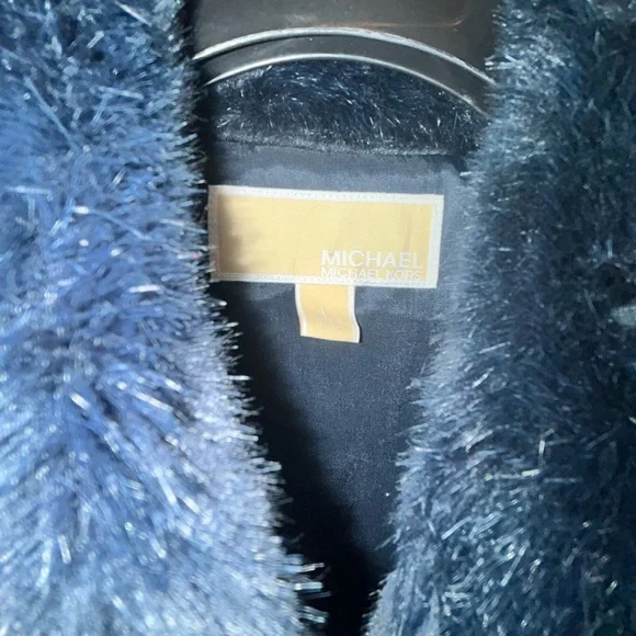 Michael Kors Midnight Blue Faux Fur Vest - Picture 2 of 3
